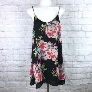Lucy love floral gabby mini dress black pink red blue green